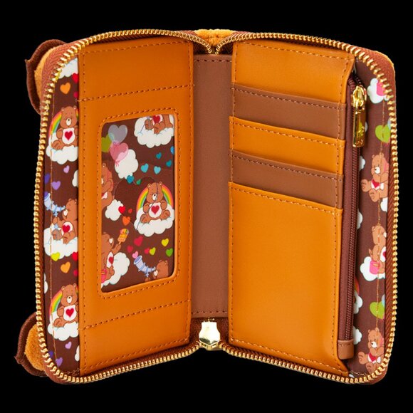 Loungefly Care Bears Tenderheart Wallet Plush Cosplay Zip Around New - Picture 3 of 4
